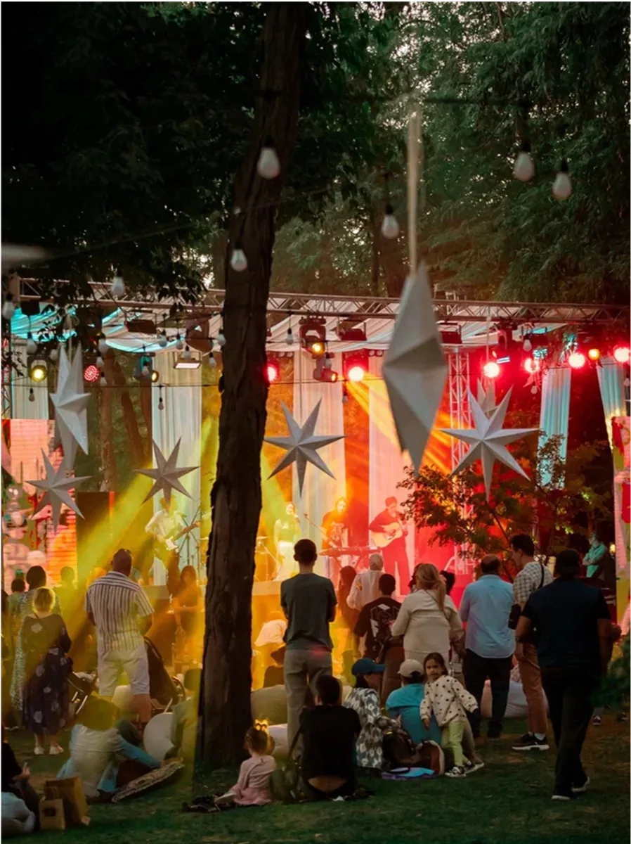 Live music on the festival's open-air stage