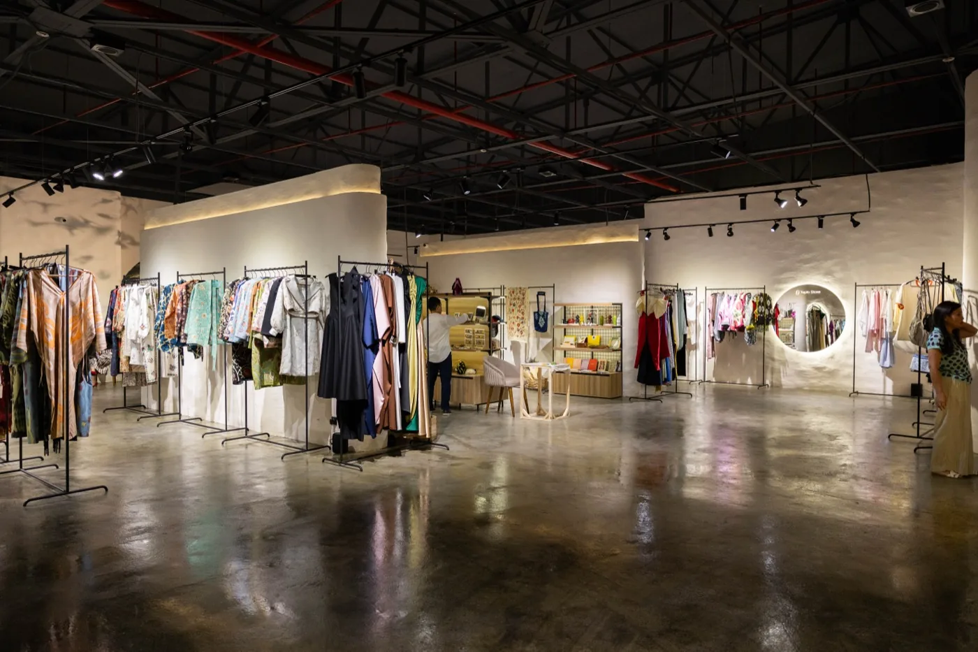 Racks of independent designer collections