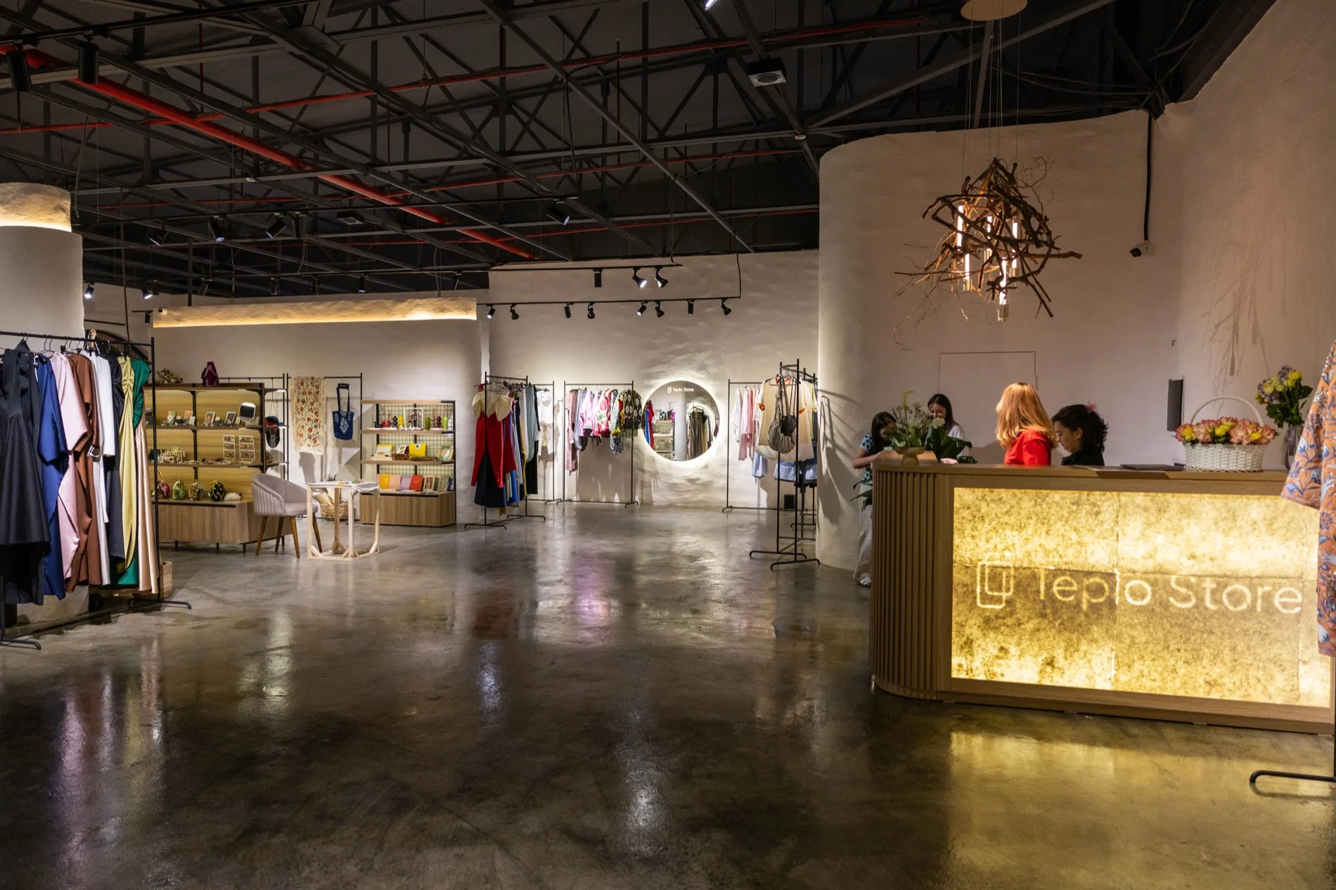 The Samarkand concept store with illuminated Teplo Store counter